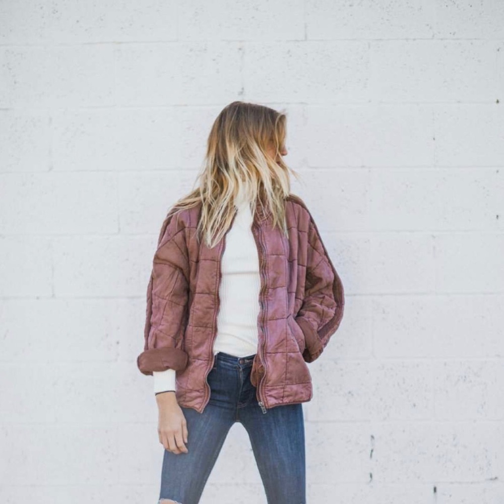 Free People Dolman Quilted Knit Jacket